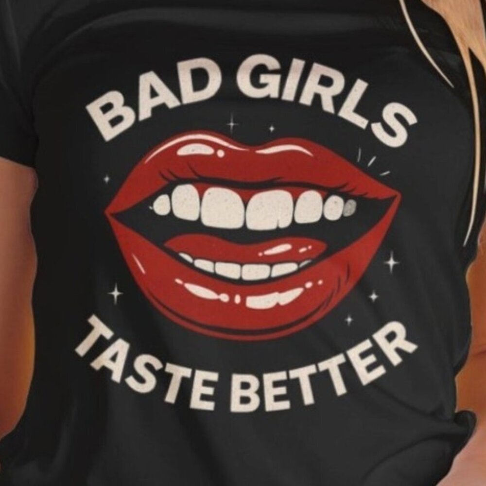 Bad Girls Taste Better Tattooed Girl Street Graphic Unisex T-Shirt 73 - Picture 2 of 5